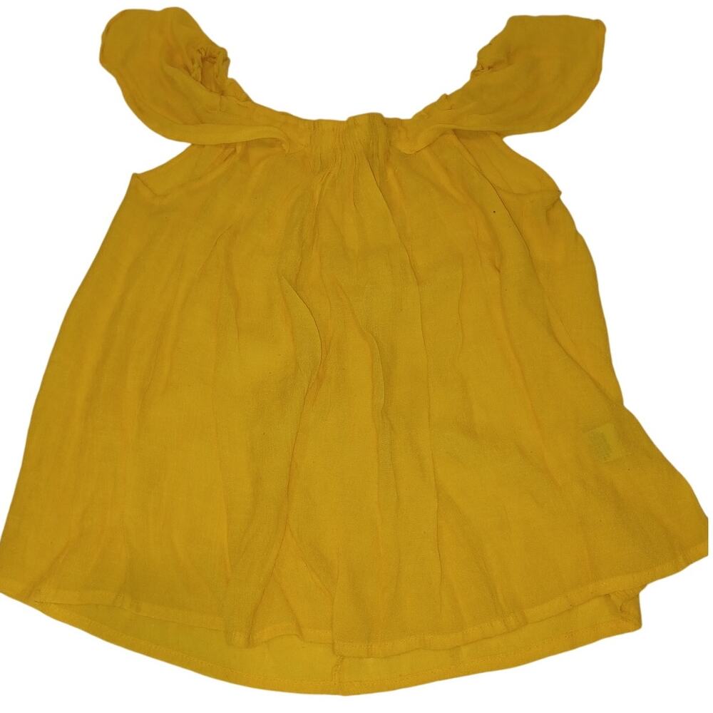 Speed Limit Blouse Women Yellow Size Small